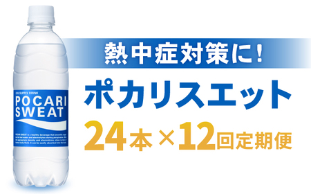 ＜12回定期便＞ ポカリスエット 500ml 1箱（24本）[FBD008]