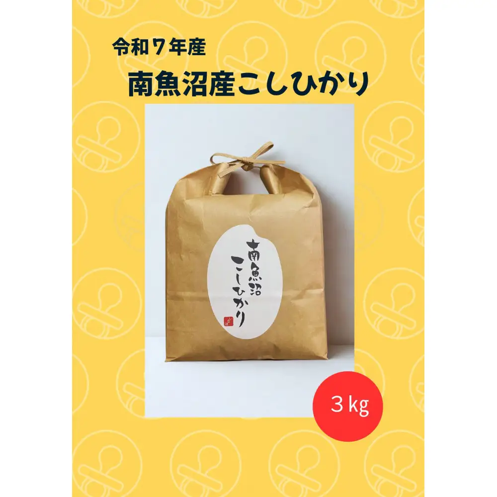 令和7年 南魚沼産こしひかり3kg
