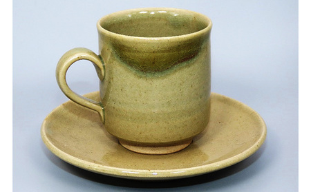 虫明焼 コーヒーカップ＆ソーサー（曙窯 作） 工芸品 ティーカップ 