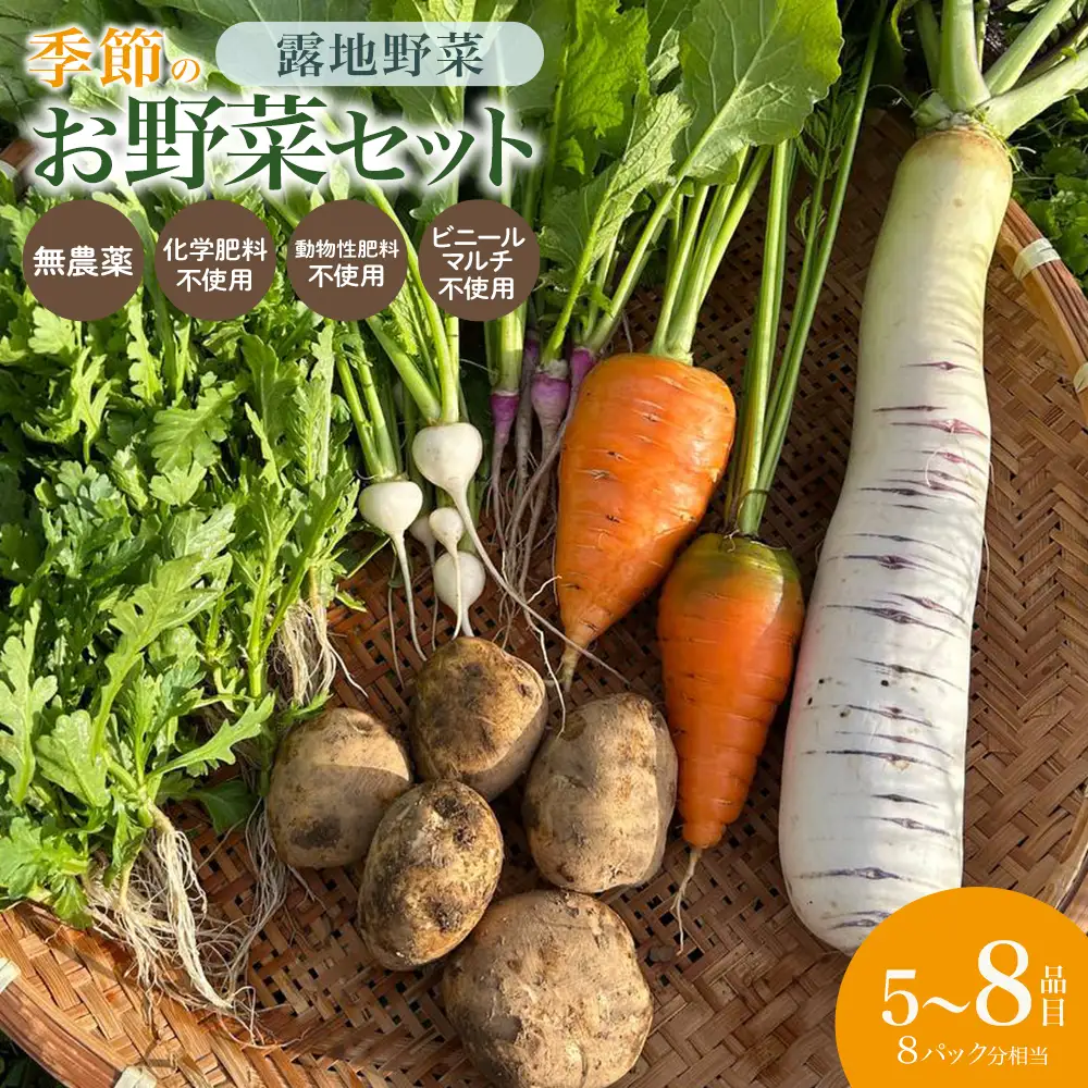 先行予約！2026年8月上旬より順次発送【自然農法】季節のお野菜セット　【07208-0805】