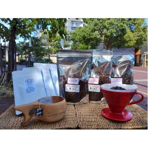 お手軽「珈琲バッグ」(3種類)+「炭火焙煎珈琲豆」お薦めセット(3種類)【1653082】
