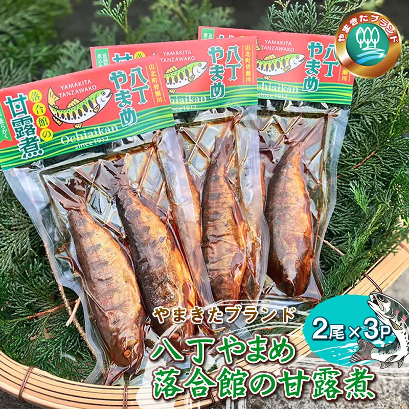 【やまきたブランド】八丁やまめ 落合館の甘露煮 2尾×3p【 神奈川県 山北町 】