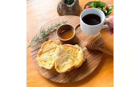 チーク材　ワンプレートトレイ（丸タイプLサイズ）27㎝ 山梨県 甲斐市 BV-73