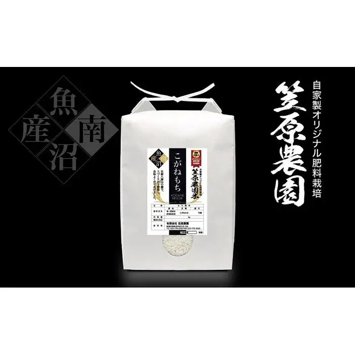 【令和７年産】南魚沼産 笠原農園米 こがねもち（もち米） 5kg 【銘柄米 ブランド米 精米 こがねもち 魚沼産 南魚沼産 プレミアム 新潟米 新潟県産 高評価 高品質 高級 国産米 産直 ご飯 御飯 ごはん 厳選】