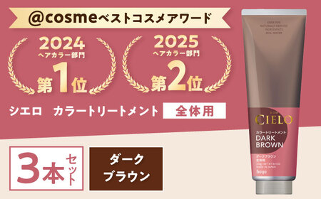 シエロ カラートリートメント 全体用 ダークブラウン 3個 / CIELO 白髪染め セルフカラー ヘアケア / 瀬戸市 / ホーユー株式会社 [BBEL007]
