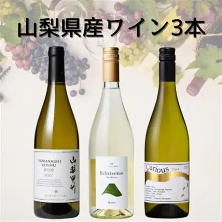 山梨県産甲州ワイン3本セット(3)　046【1683687】