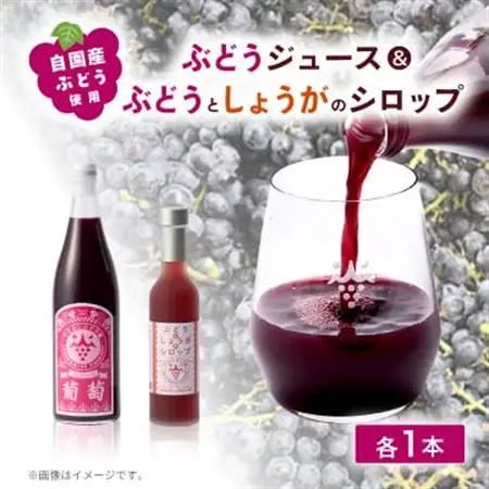 ぶどうジュース、ぶどうとしょうがのシロップセット【1681251】