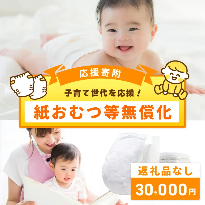 【返礼品なし】子育て世代を応援！紙おむつ等無償化応援寄附（大阪府泉佐野市）　
