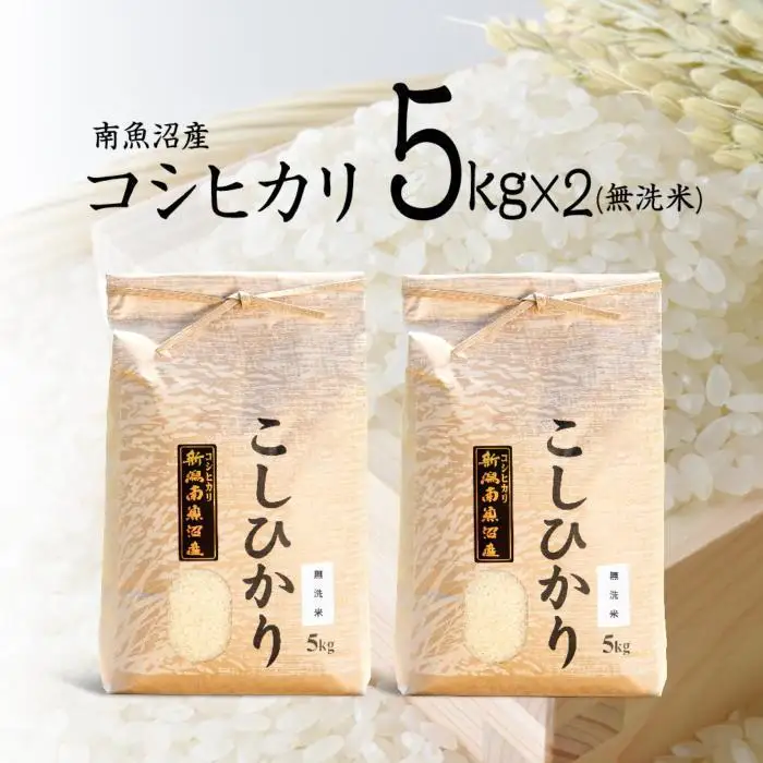【令和7年産】南魚沼産コシヒカリ（無洗米）【5kg×2】【銘柄米 ブランド米 無洗米 こしひかり コシヒカリ 魚沼産 新潟米 産地直送 お米 米 こめ コメ ご飯 御飯 ごはん】