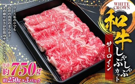 WHITECROWN 和牛サーロインしゃぶしゃぶカット （ 約750g ） 和牛 サーロイン しゃぶしゃぶ 国産牛 高級肉 旨味 国産 熊本県産 お肉 肉 にく ニク 牛肉 牛 和牛 冷凍