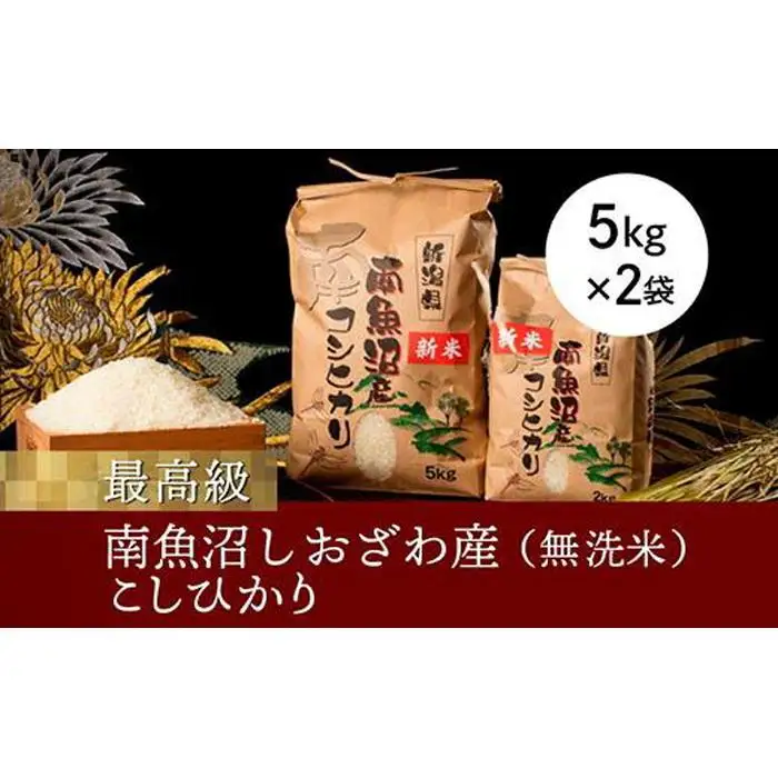 【令和7年産】【高級】南魚沼塩沢産こしひかり5kg×2袋(無洗米)【銘柄米 ブランド米 無洗米 こしひかり コシヒカリ 魚沼産 新潟米 産地直送 お米 米 こめ コメ ご飯 御飯 ごはん】