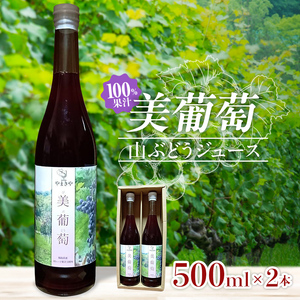 美葡萄 山ぶどうジュース 500ml×2本  FAF-0008