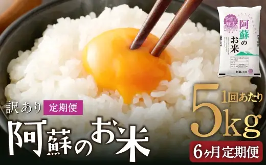 【 6ヶ月定期便 】 阿蘇のお米 5kg×全6回 米 コメ お米 こめ ご飯 飯 白米 白飯 国産 熊本県産