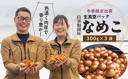 【予約返礼品】最上町産 菌床なめこ300ｇ×3袋