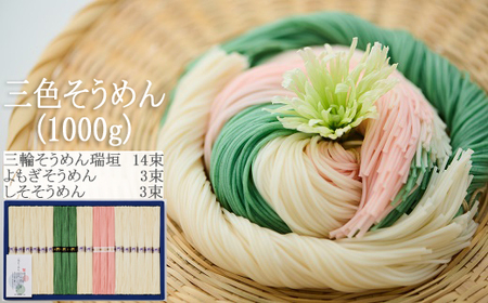 AB-96.【いさむせいめん】三色そうめん　1000ｇ