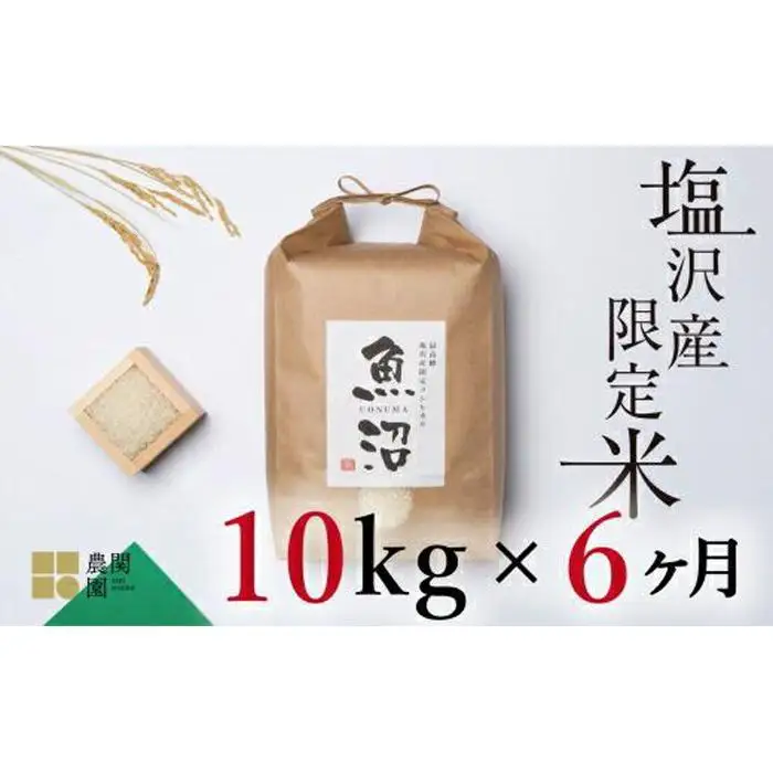 【定期便令和7年産】南魚沼コシヒカリ10kg×全6回　旧塩沢地区限定米【定期便 銘柄米 ブランド米 精米 こしひかり コシヒカリ 魚沼産 新潟米 産地直送 お米 米 こめ コメ ご飯 御飯 ごはん】
