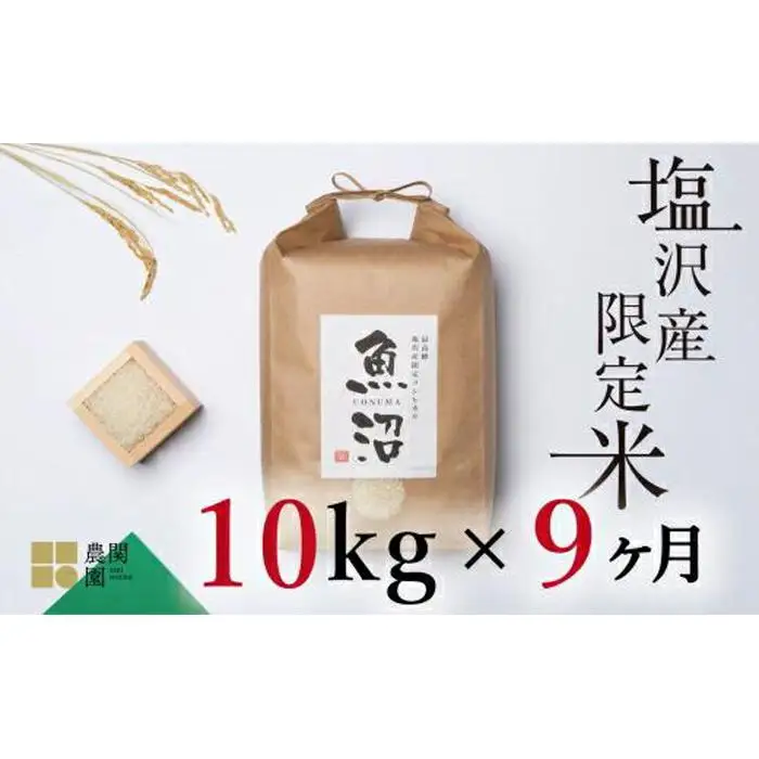 【定期便令和7年産】南魚沼コシヒカリ10kg×全9回　旧塩沢地区限定米【定期便 銘柄米 ブランド米 精米 こしひかり コシヒカリ 魚沼産 新潟米 産地直送 お米 米 こめ コメ ご飯 御飯 ごはん】