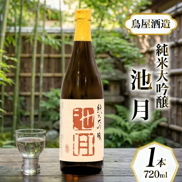 【鳥屋酒造】能登の酒を味わう! 日本酒「純米大吟醸　池月(720ml)　1本 [道の駅織姫の里なかのと 石川県 中能登町 nk17amw270061]