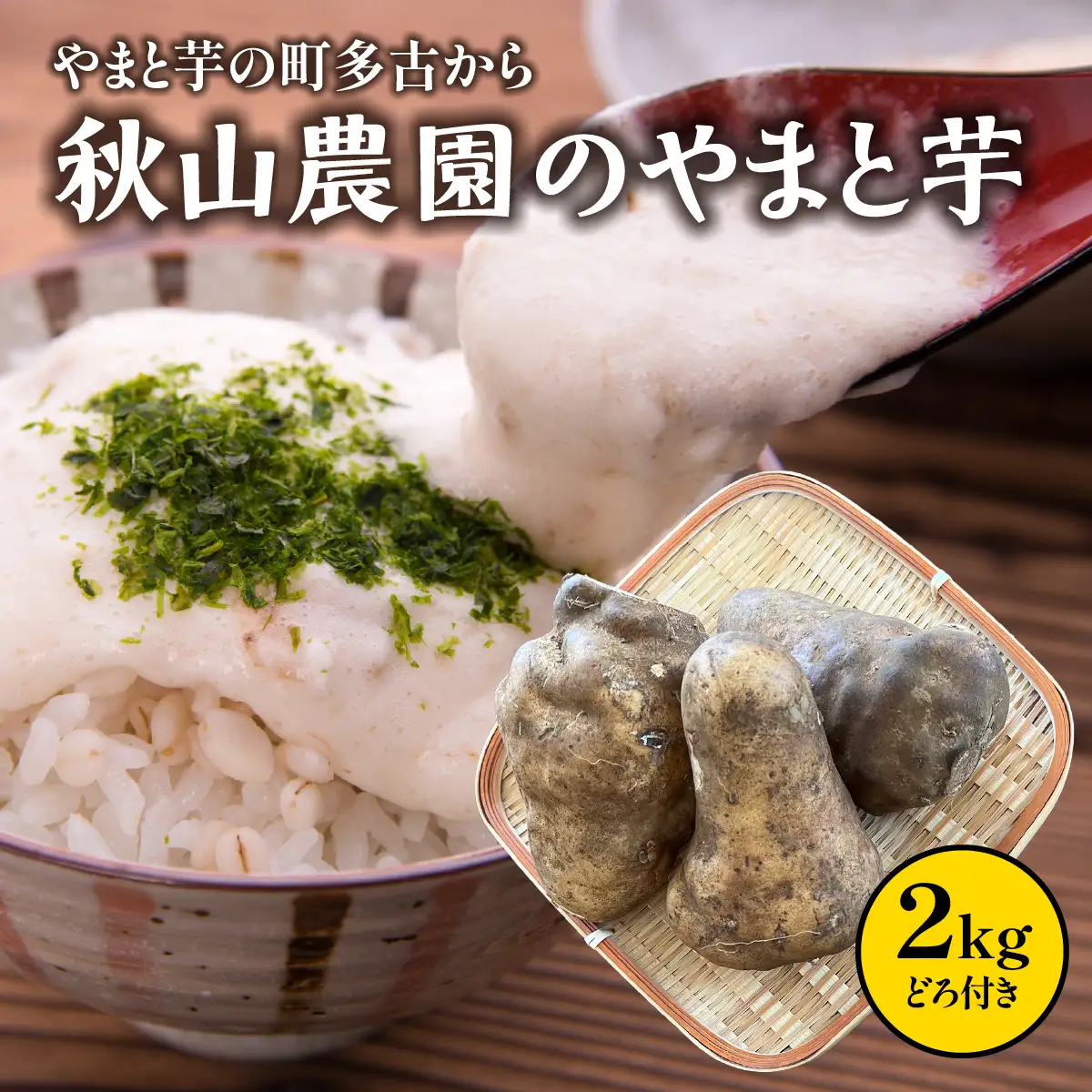 ★su★　やまと芋　新物　25kg　産地直送　多古町産　土付き　種芋 やまと芋の町!多古から「秋山農園のやまと芋」2kg(どろ付き)_野菜