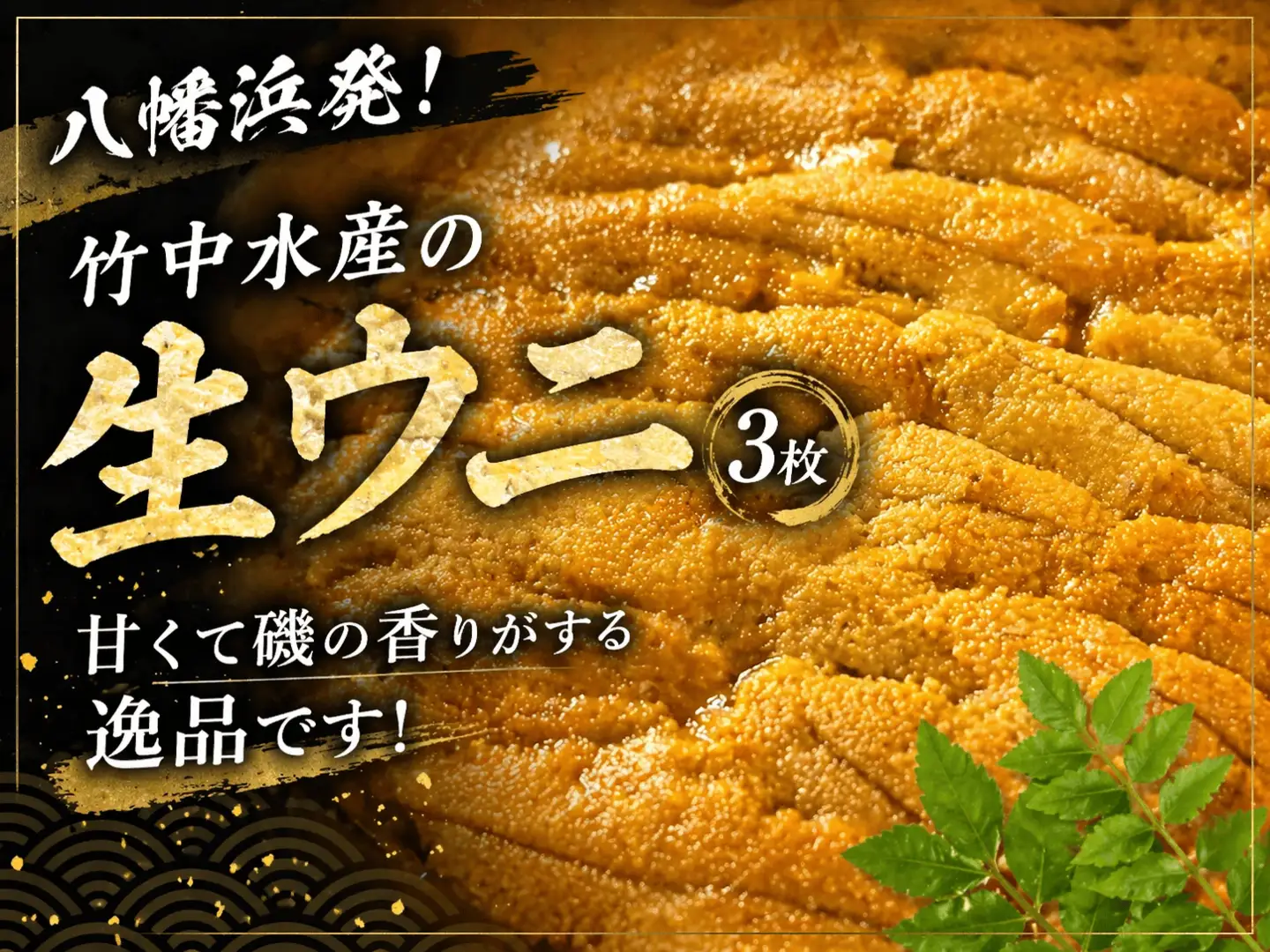 贅沢な甘～い生 ウニ (3枚)【H22-279】【配送不可地域：離島・北海道・沖縄県】【1342202】 YWTM096