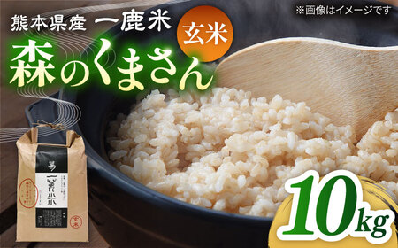 〈令和7年度産米〉 【天日塩を使用】一鹿米 森のくまさん  玄米10kg 【株式会社 夢アグリ】[ZCL026]