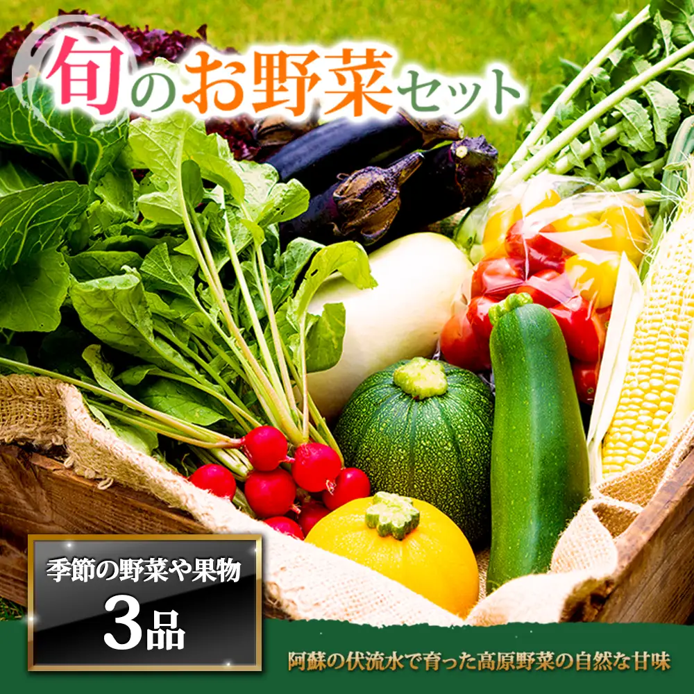 ＜畑から直送＞季節のお野菜セット Sサイズ（3品）