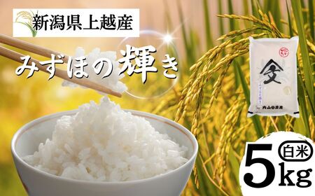 令和7年産 新潟県上越産 みずほの輝き 白米 5kg お米 こめ おすすめ 内山農産 新潟 新潟県産 にいがた 上越 上越産