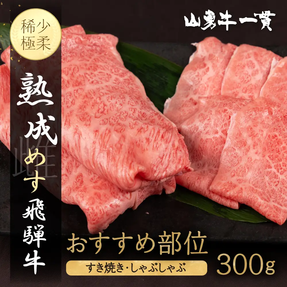 熟成めす 飛騨牛 山勇牛 おすすめ 部位 すき焼き しゃぶしゃぶ 用 300g 飛騨牛 おすすめ すき焼き