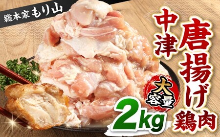 総本家もり山 中津唐揚げ 大容量 2kg入り 中津からあげ 唐揚げ 名物 総本家もり山 老舗 専門店 にんにく 塩味 化学調味料不使用 国産 鶏肉 冷凍 福岡県 北九州市