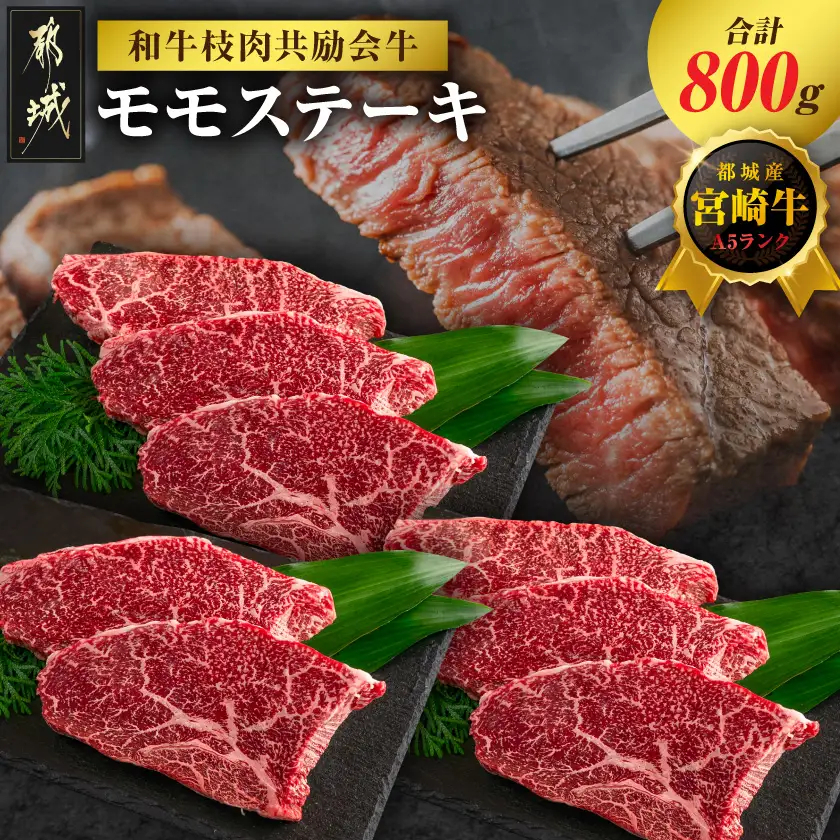 【和牛枝肉共励会牛】(A5)宮崎牛モモステーキ_26-25-012_(都城市) 宮崎県 宮崎牛 モモステーキ 真空パック 品評会出展牛 特別セット