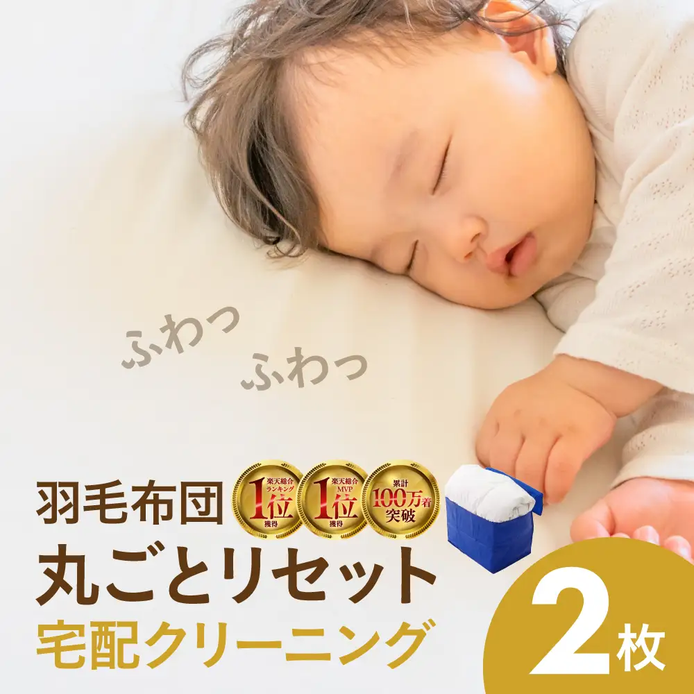 羽毛布団丸洗い宅配クリーニング 2点｜クリーニング
