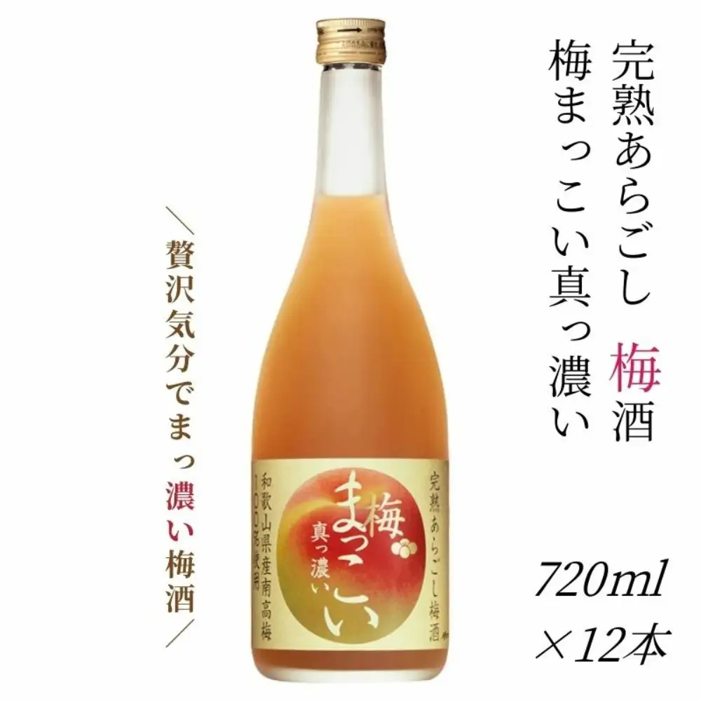 【完熟あらごし梅酒】メルシャン×みなべ町・JA紀州 完熟あらごし梅酒　梅まっこい 真っ濃い 720ml×12本 evg003【evg003】