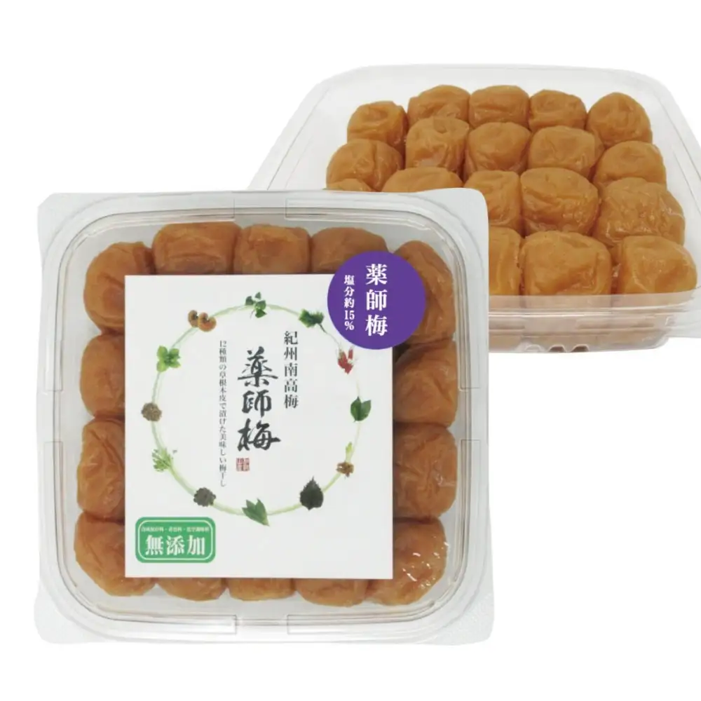 薬師梅 昔ながらのすっぱい紀州南高梅 1kg／塩分15％  添加物不使用 　 maruni004【maruni004】