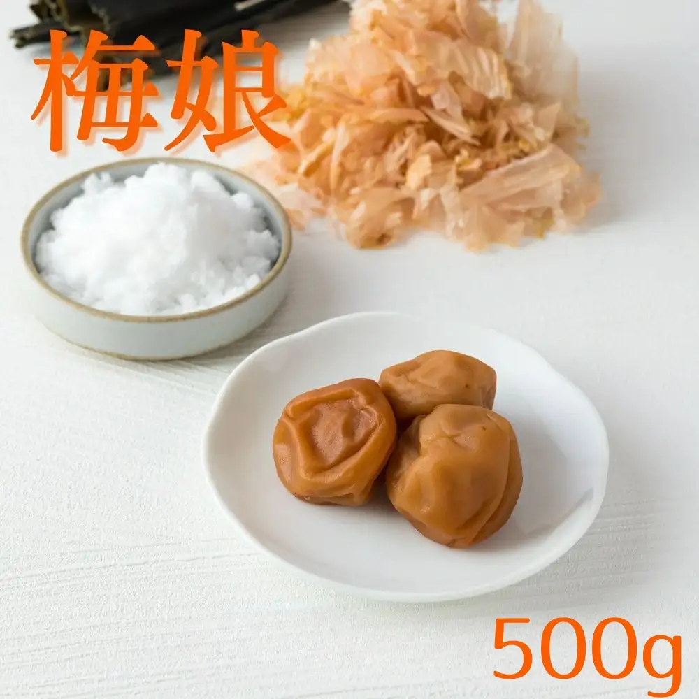 ご家庭用梅干し　梅娘　500g / みなべ町 梅干 うめぼし ウメ うす塩味 家庭用 紀州南高梅 南高梅 簡易包装 お弁当 おにぎり【mrt007】