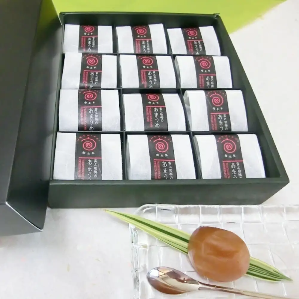 富之助のあまうめ　12個入り / みなべ町 梅 梅スイーツ デザート お菓子 お茶うけ 完熟 紀州南高梅 南高梅 塩分0％ 塩分ゼロ 無塩 贈答 贈り物 ギフト プレゼント 進物【sskn008】