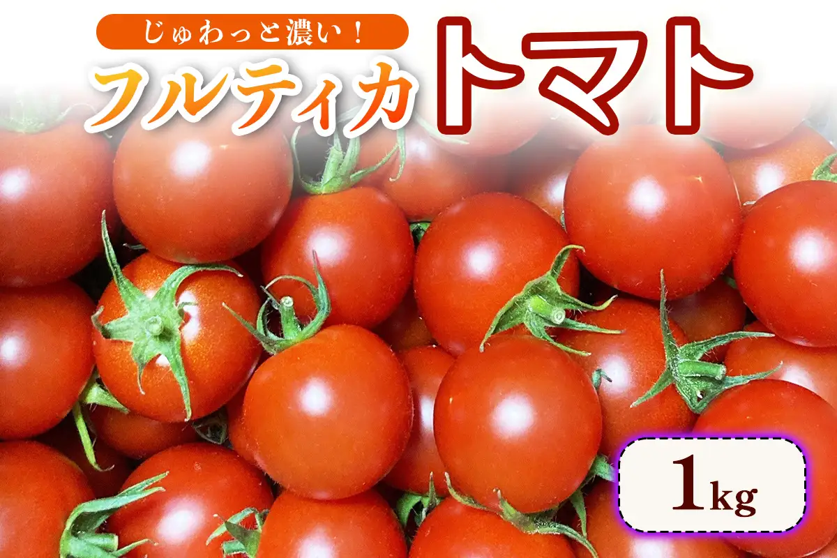 フルティカ トマト 1kg じゅわっと濃い｜中玉 甘い ジューシー [1045]