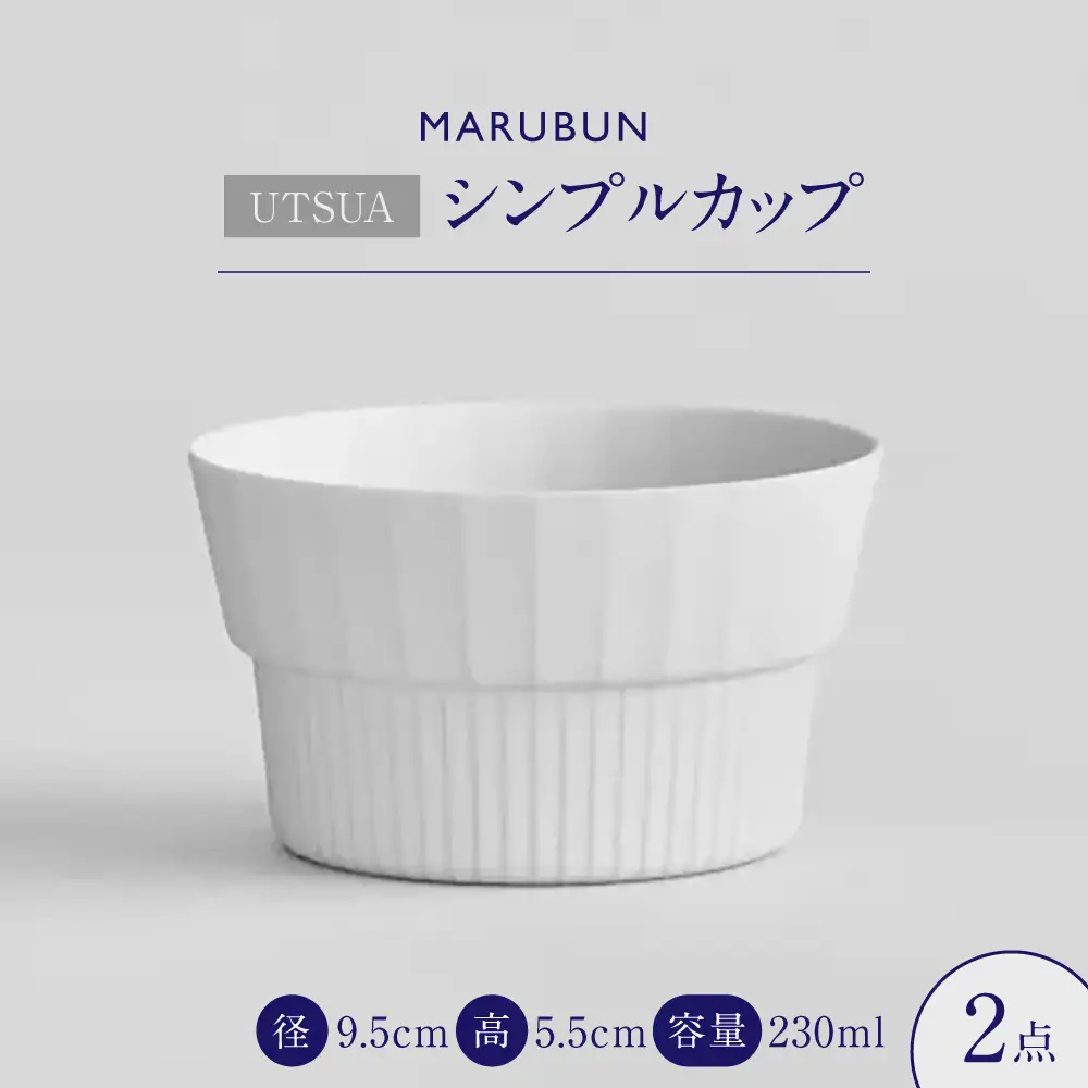【有田焼】Cup Wide Matt White 2点 / 食器 有田焼 / 佐賀県 / 株式会社まるぶん [41APCD089]