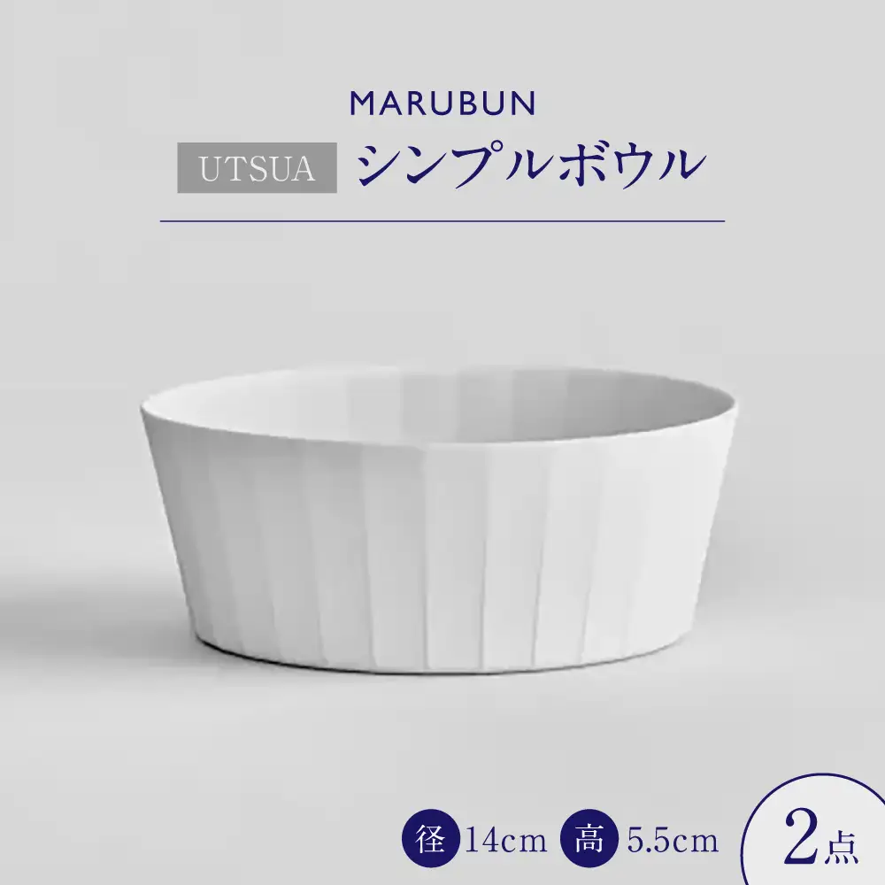 【有田焼】「UTSUA」Bowl Small 2点（Matt white） / 食器 有田焼 / 佐賀県 / 株式会社まるぶん [41APCD093]