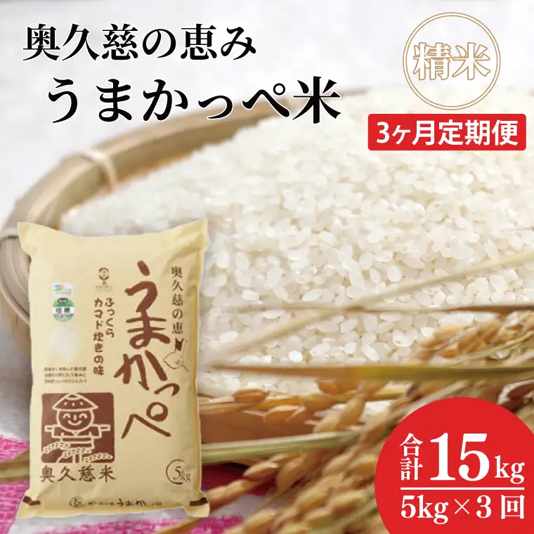 【3ヶ月定期便】令和7年産　奥久慈の恵みうまかっぺ米（コシヒカリ） 5kg｜茨城県 大子町 お米 白米 精米 ブランド米 銘柄米 食味値 ふっくら もちもち（AH019）