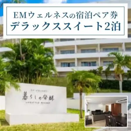 EMウェルネスの宿泊ペア券 デラックススイート2泊 沖縄【1358691】