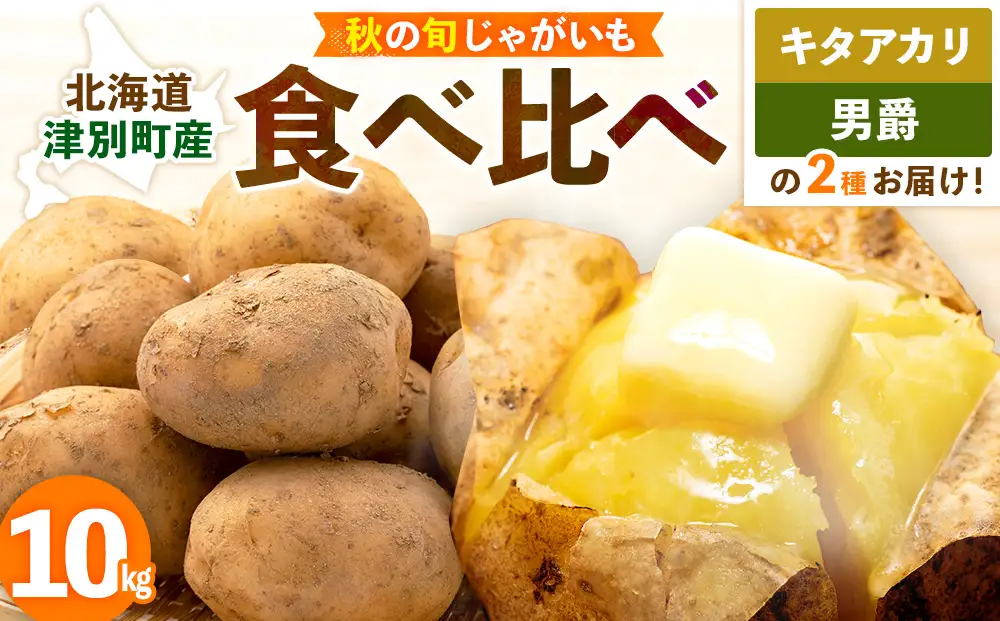 【先行予約】秋の旬 じゃがいも２種食べ比べ 10kg ピンクの八百屋〜ナツやさい〜  | 北海道津別町