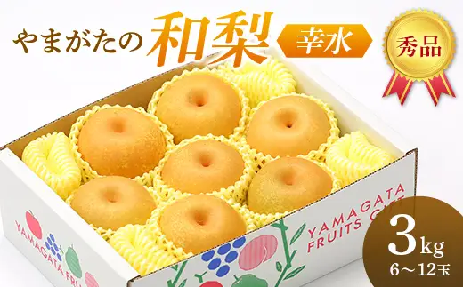 【先行予約】 やまがたの和梨（幸水）　秀品 3kg（6～12玉） FSY-2625