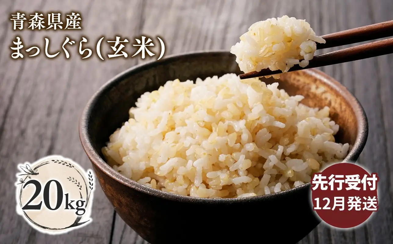 ≪令和8年産 先行予約≫12月中旬よりお届け! 青森県平川市産まっしぐら20kg(玄米)【青森県 平川市】［hi-0062-015-12］