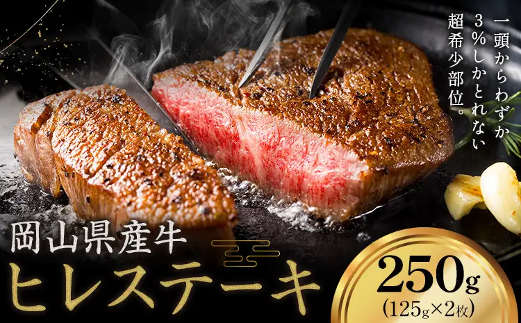 ヒレ ステーキ 岡山県産牛 250g (125g×2枚) 牛肉 ステーキ
