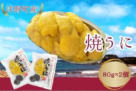 焼うに 80g×2個 キタムラサキウニ