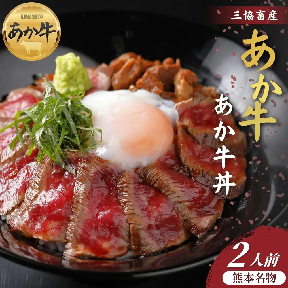 【三協畜産】熊本名物あか牛丼セット 2人前 あか牛 牛肉 国産 冷凍 阿蘇市