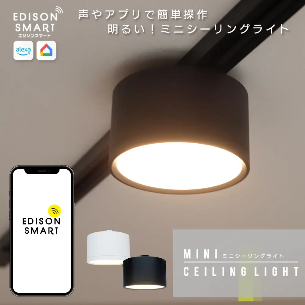 エジソンスマート ミニシーリングライト for ダクトレール 福岡市 ブラック