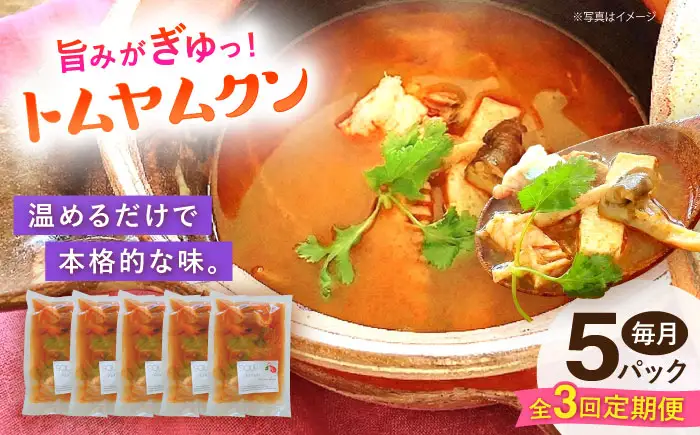 【全3回定期便】トムヤムクン 約180g×5パック 【SOUP LAB】[AYAK017]