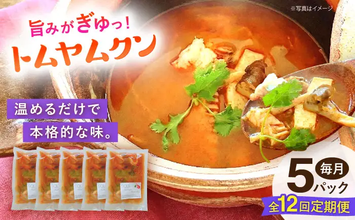 【全12回定期便】トムヤムクン 約180g×5パック 【SOUP LAB】[AYAK019]