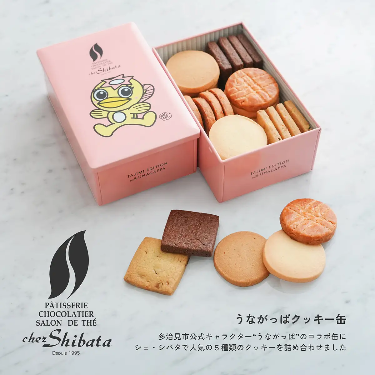 うながっぱクッキー缶 多治見市 / シェ・シバタ クッキー お菓子 焼き菓子 スイーツ ギフト[TDH010]
